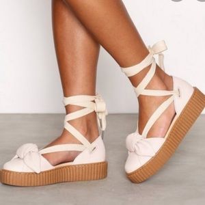 Lace Up FENTY PUMA Platform Bow Sandals Creeper